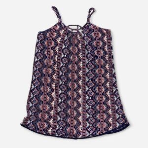 Navy and Pink Mini Dress / Tunic / Cover-Up